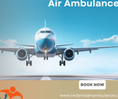 Pick Vedanta  Air Ambulance Service In Bagdogra With Ventilator System